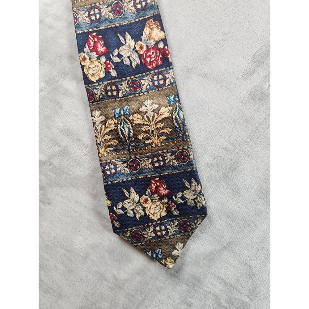 Mark Alexander Necktie Neck Tie Colorful Floral ~ 58 X 4 inches‎